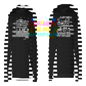 Smart Is My Superpower Gamer Code Kids Teen Long Sleeve T-Shirt | Mazezy