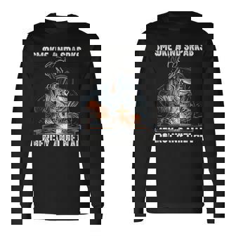 Smoke And Sparks Mercy And Metal Christian Welder Long Sleeve T-Shirt | Mazezy