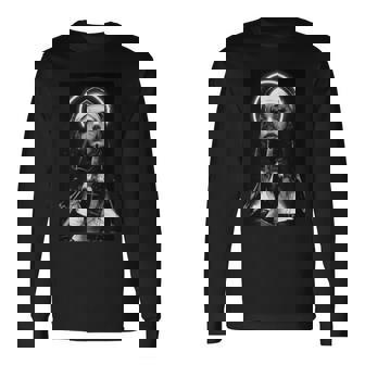 Snirt Hot Nun モチーフ 修道女 中指 長袖Tシャツ - Kawaiitshirt