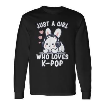 Solo Una Chica A La Que Le Encanta El K-Pop Camiseta de manga larga - Regaloses