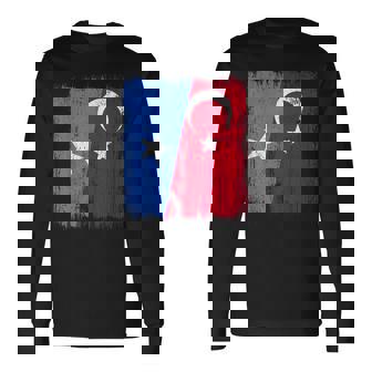 Somalia Turkey Half Flag Turkiye Somalian Turkish Heritage Long Sleeve T-Shirt | Mazezy