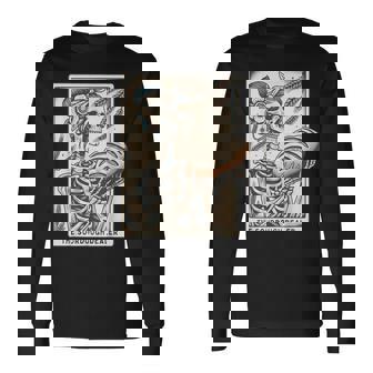 Sourdough Bread Tarot Card Skeleton Homemaker Baking Long Sleeve T-Shirt | Mazezy