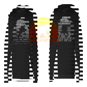 South Africa South Africa Africa Holiday Travel Elephant Retro Long Sleeve T-Shirt | Mazezy