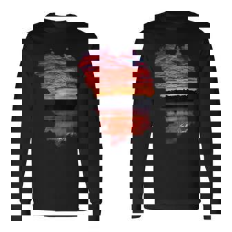 South Jetty Sunset Photo Long Sleeve T-Shirt | Mazezy