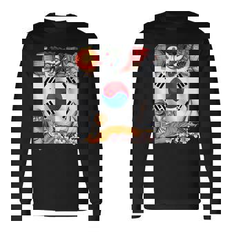 South Korea Flag South Korean Roots Proud South Korean Long Sleeve T-Shirt | Mazezy