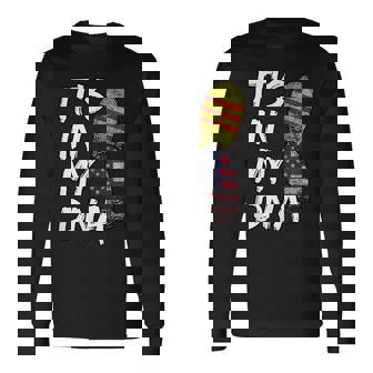 South Vietnam Vietnamese America American USA My DNA Flag Long Sleeve T-Shirt | Mazezy