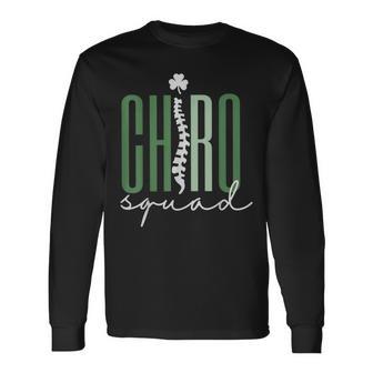 Spine Chiropractor St Patrick Day Chiropractic Chiropr Long Sleeve T-Shirt | Mazezy
