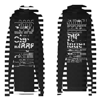 Stage Manager Description Label 長袖Tシャツ - Kawaiitshirt