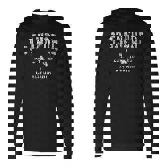 Stanford California Ca ヴィンテージ アスレチック スポーツデザイン 長袖Tシャツ - Kawaiitshirt