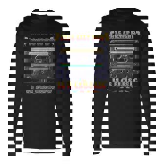 This Step Dad Is A Classic Cassette Tape Retro Music Mixtape Long Sleeve T-Shirt | Mazezy