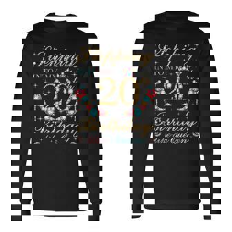 Stepping Into My 20th Birthday Like A Queen Boss Bday Party Long Sleeve T-Shirt | Mazezy