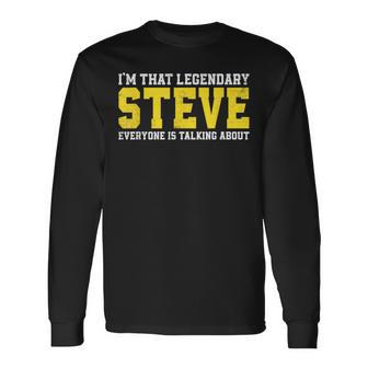 Steve Name Steve Jokes For Steve Birthday Long Sleeve T-Shirt - Thegiftio UK