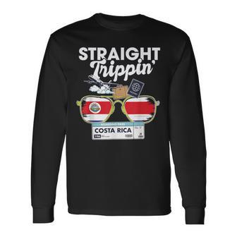 Straight Trippin' Costa Rica Vacation Tour Travel Trip Long Sleeve T-Shirt - Thegiftio UK