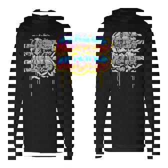 Street Culture グラフィティ・スタイルのアーバン・ストリートウェア 長袖Tシャツ - Kawaiitshirt