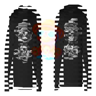 Summeribes テディベア 完璧な夏プリント 長袖Tシャツ - Kawaiitshirt