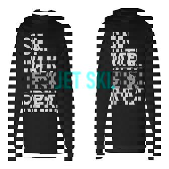 Sun Water JetSki Repeat Summer Sports Water Fun Tank Top Long Sleeve T-Shirt | Mazezy