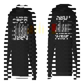 Support Diversity Bullet Ammo Gun Rights Long Sleeve T-Shirt | Mazezy