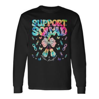 Support Squad Autism Awareness Acceptance Infinity Symbol Long Sleeve T-Shirt - Thegiftio UK