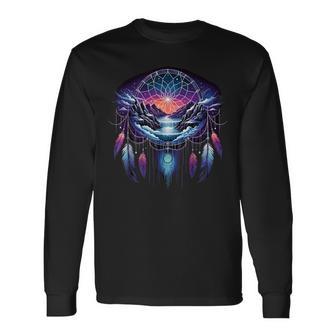 Surreal Dream Catcher Bohemian Spiritual Festival Fashion Long Sleeve T-Shirt - Thegiftio UK
