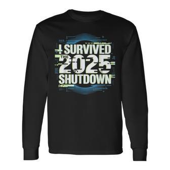I Survived The 2025 Government Shutdown Federal Employee Long Sleeve T-Shirt | Mazezy