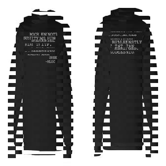 Talent Instantly Recognizes Genius ノベルティ シャーロック・ホームズ 長袖Tシャツ - Kawaiitshirt