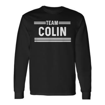 Team Colin Nom De Famille T-shirt à manches longues - Cadeauxyz