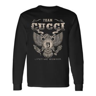 Team Cucci Lifetime Member Cucci Name Long Sleeve T-Shirt - Thegiftio UK