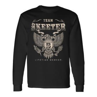 Team Skeeter Lifetime Member Skeeter Name Long Sleeve T-Shirt - Thegiftio UK