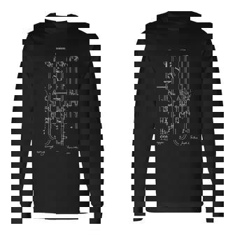 Technical Drawing トロンボーンミュージシャン オーケストラ トロンボニスト 長袖Tシャツ - Kawaiitshirt