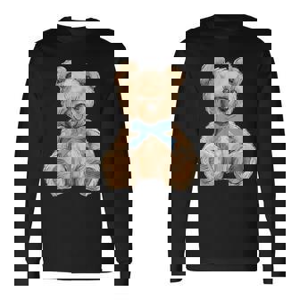 Teddy Bear Preppy Aesthetic Cute For Ns Coquette Long Sleeve T-Shirt - Thegiftio