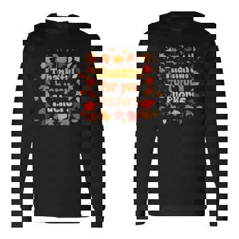 Thankful For You Fuckers Thanksgiving Fal Leaves Autumn Long Sleeve T-Shirt | Mazezy