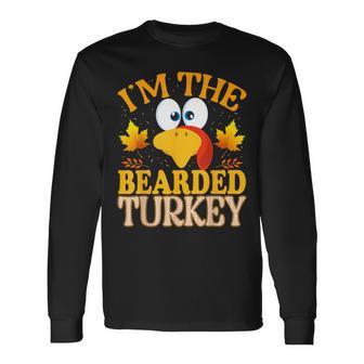 Thanksgiving I'm The Bearded Turkey Matching Long Sleeve T-Shirt - Thegiftio