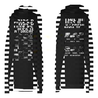 Things I Do In My Spare Time Car Boys Men Muscle Cars Guy Long Sleeve T-Shirt | Mazezy