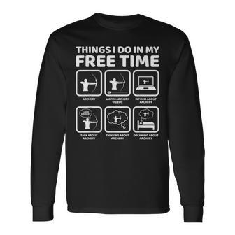 Tiro Con Arco Flechas Arquero Flecha Arco Deporte Amante Divertido Camiseta de manga larga - Regaloses