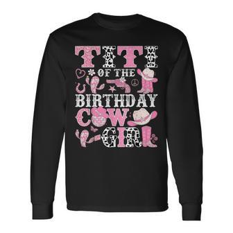 Titi Of The Birthday Cow-Girl Rodeo Cowgirl Birthday Long Sleeve T-Shirt | Seseable UK
