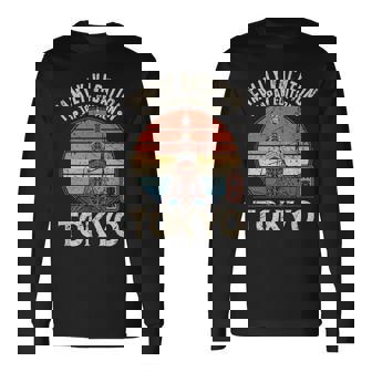 Tokyooyage En Famille Japonintage Coucher Deoleil Kanjiouvenir T-shirt à manches longues - Cadeauxyz