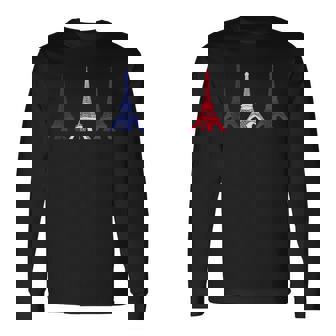 Torre Eiffel Día De La Bastilla Francia Camiseta de manga larga - Regaloses