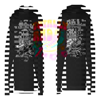Totally Rad Retro Roller Skate 80s Style Throwback Long Sleeve T-Shirt | Mazezy