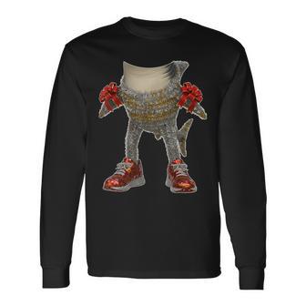 Tralalero Tralala Italian Brainrot Xmas Santa Christmas Long Sleeve T-Shirt - Thegiftio
