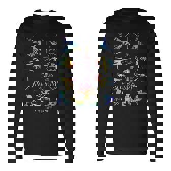 Travel Peru Nazca Lines マチュピチュ ファミリーバケーション 絞り染め 長袖Tシャツ - Kawaiitshirt