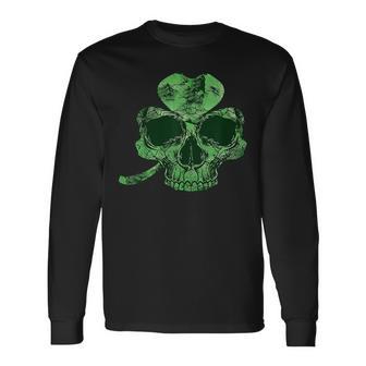 Trèfle Et Crânet Patrick'squelette Trèfles Irish Pride T-shirt à manches longues - Cadeauxyz
