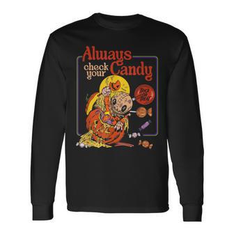 Trick Or Treat Always Check Your Candy Mummy Pray Long Sleeve T-Shirt - Thegiftio