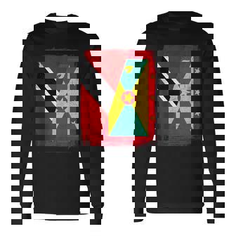 Trinidadian Grenadian Flag Grenada Trinidad Tobago Tank Top Long Sleeve T-Shirt | Mazezy