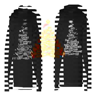 Trumpet Christmas Tree Musician Music Teacher Band Orchestra Long Sleeve T-Shirt | Mazezy