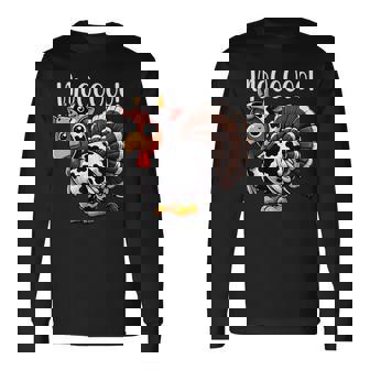 Turkey Moo Cow Costume Thanksgiving Long Sleeve T-Shirt | Mazezy