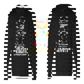 Turkmen Flag Teddy Bear I Love Turkmenistan Long Sleeve T-Shirt | Mazezy