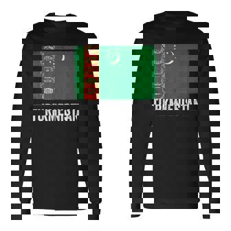 Turkmen Flag Turkmenistan Long Sleeve T-Shirt | Mazezy