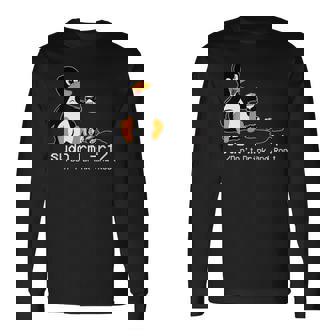 Tux Linux Penguinudo Rm Rf コンピューターフリークハッカー 長袖Tシャツ - Kawaiitshirt