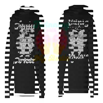 Twinning With My Bestie Matching Twins Day Ice Cream Long Sleeve T-Shirt | Seseable UK