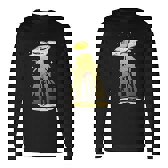 Ufo 卵 ベーコン アブダクション 面白い 宇宙人 朝ごはん 銀河系 食品 長袖Tシャツ - Kawaiitshirt
